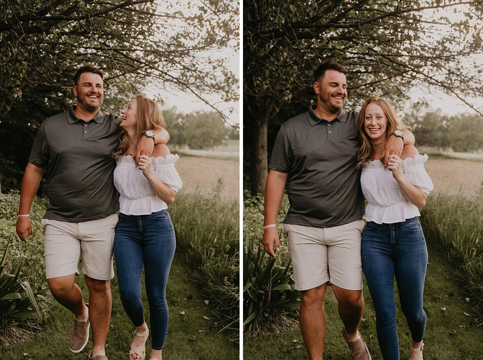 Engagement session at Boulder Pointe Golf Course in Metro Detroit. Photographed by Nicole Leanne Photography