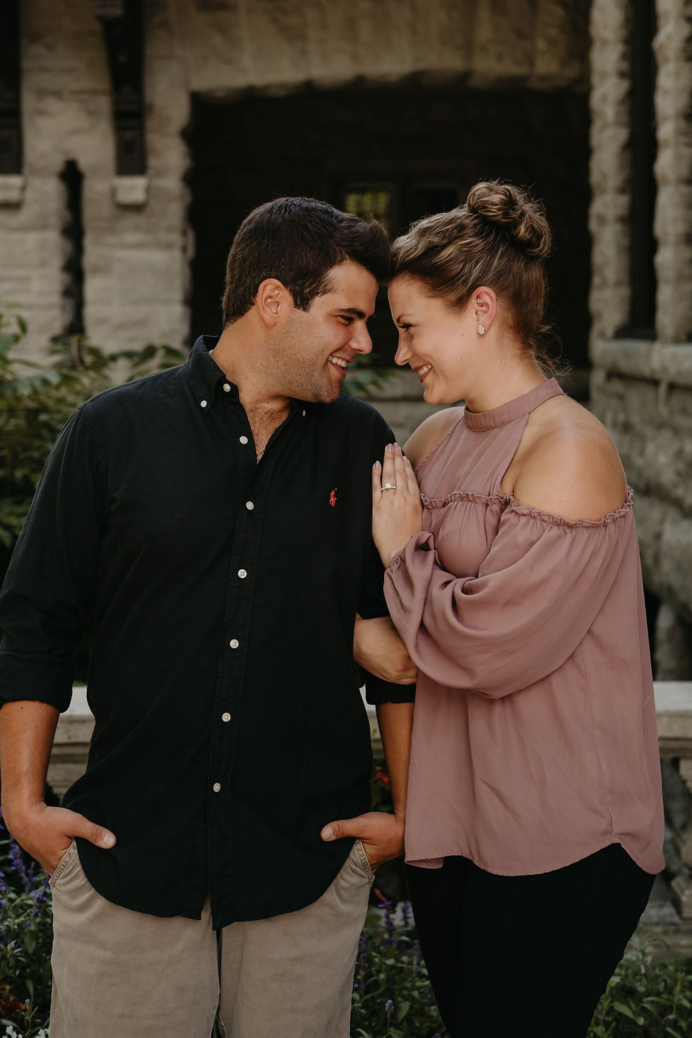 Engagement session at Henry Ford Fair Lane house. Metro Detroit engagement photography by Nicole Leanne Photography