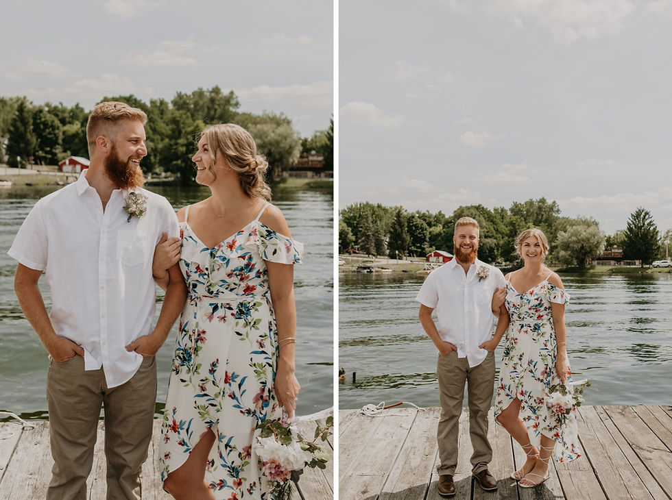 Metro Detroit lakeside wedding photos. Photographed by Nicole Leanne Photography.