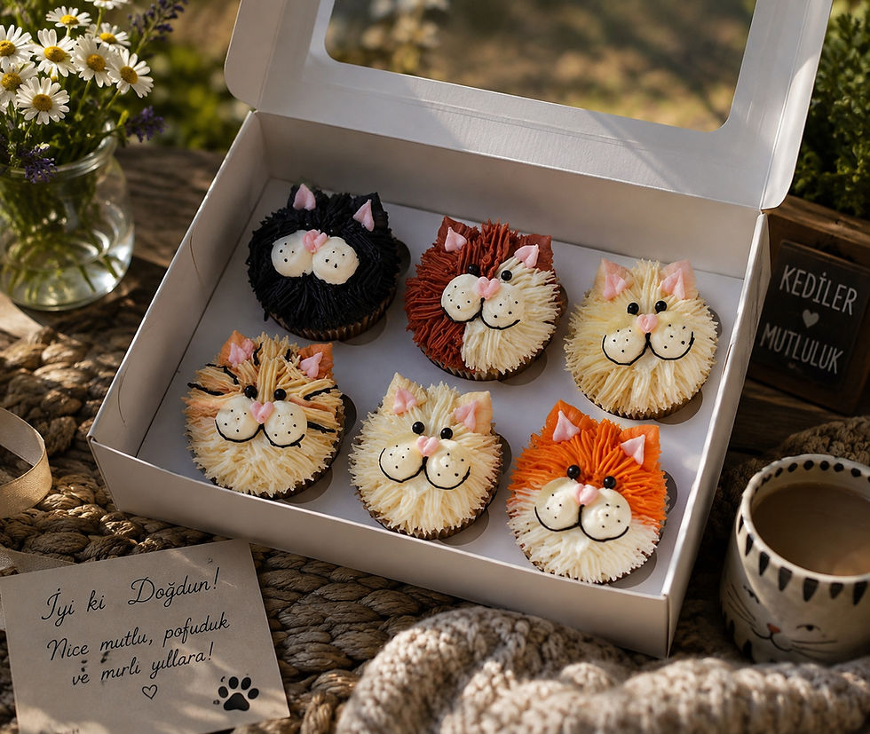 Küçük resim: Cat Birthday Cupcakes