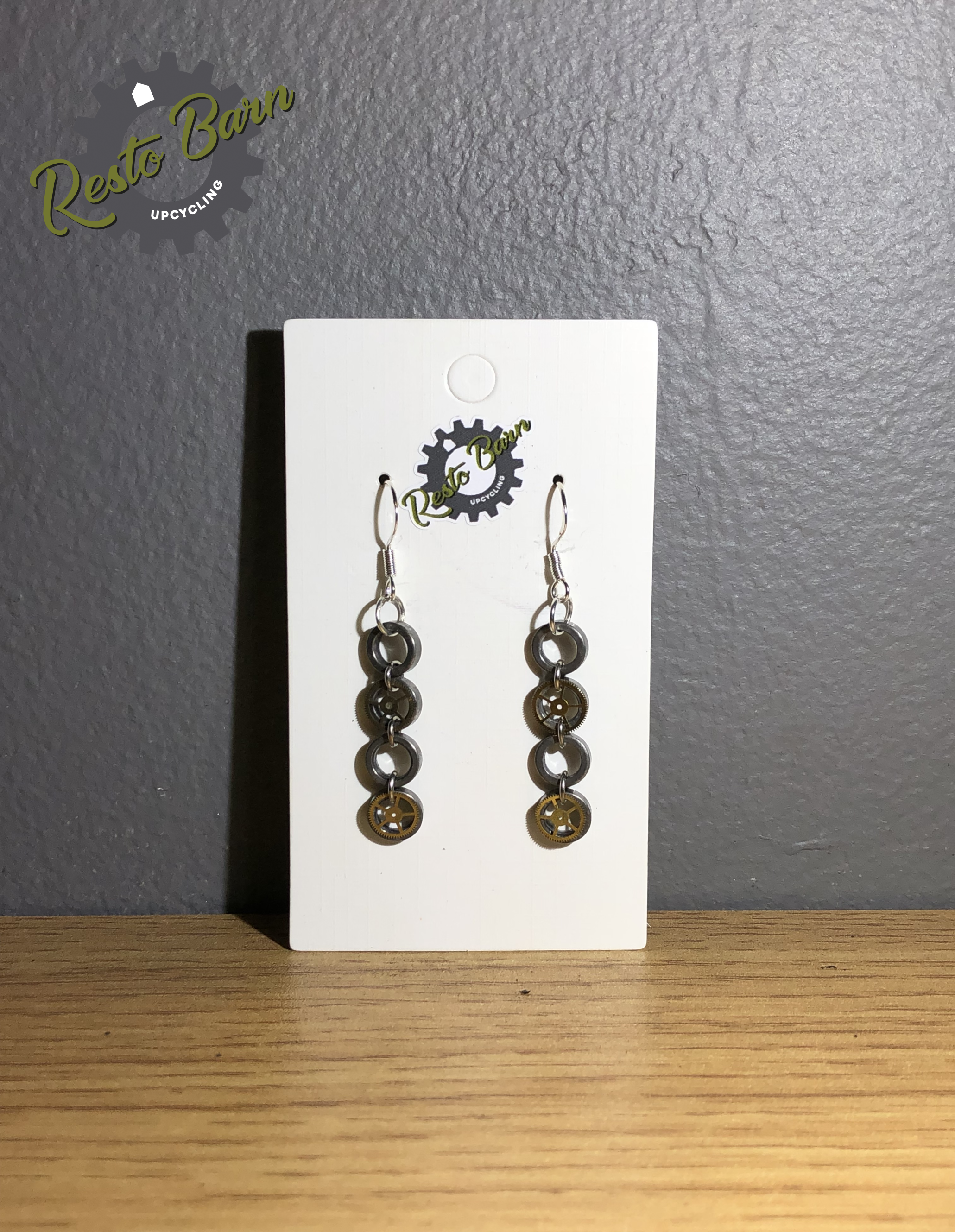 Hanging steampunk earrings
