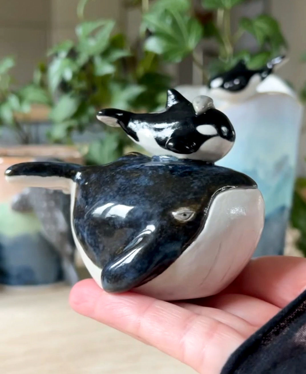 Ceramic Whale Totem