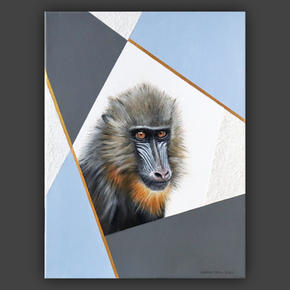 Portrait of a mandrill