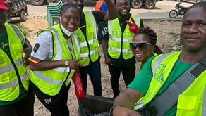 FES volunteers enthusiastically participate in a cleanup at the local fish market, kicking off day 1 of World Environment Week activities.