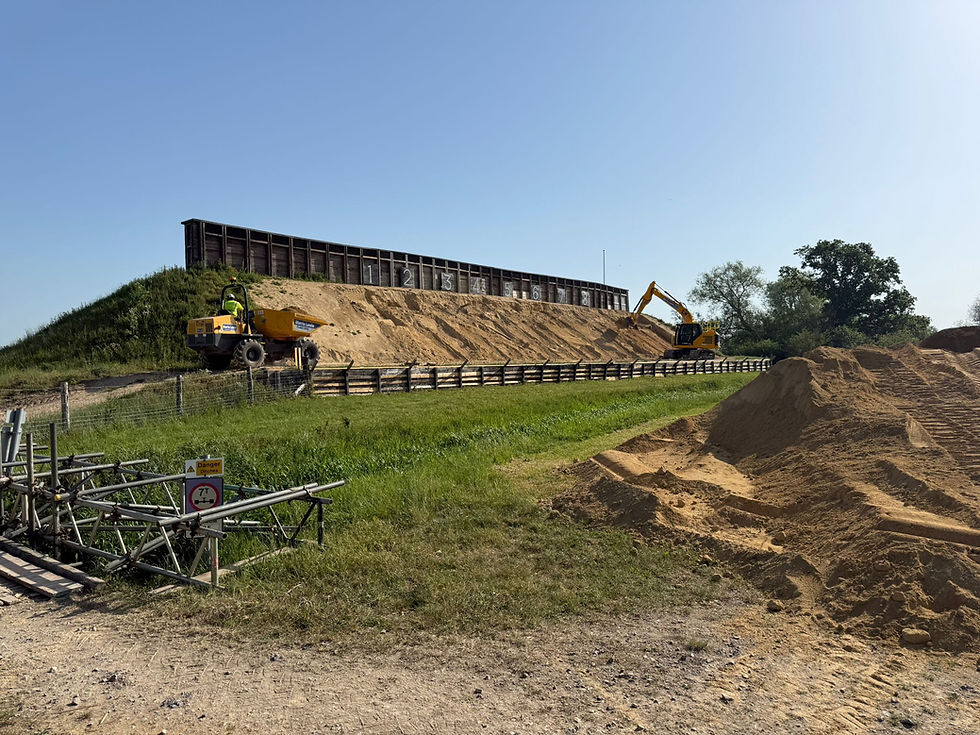 The main sand removal operations are now underway at Otmoor Range.