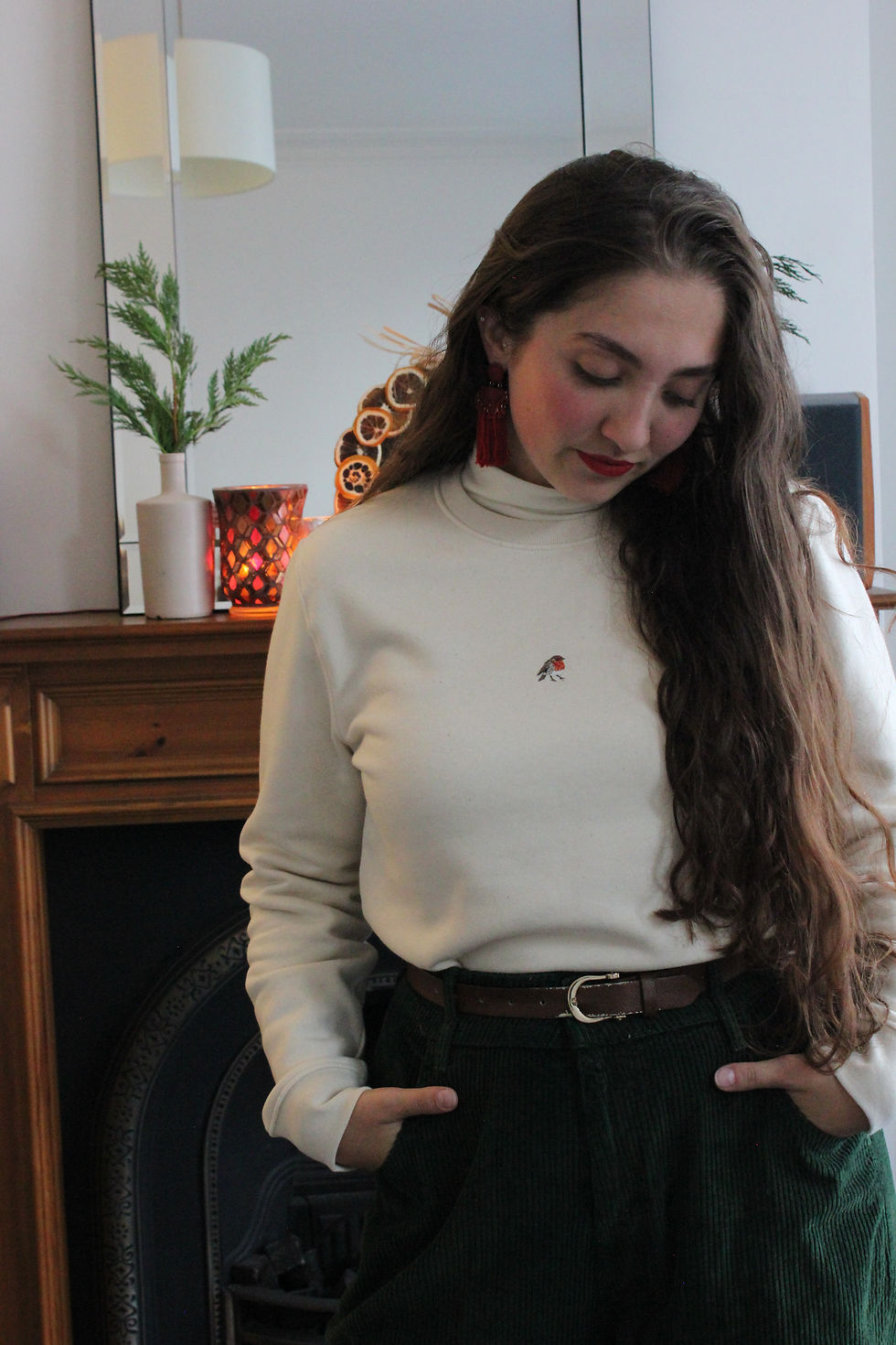 Thumbnail: Robin Embroidered Christmas Jumper - Ready to Ship