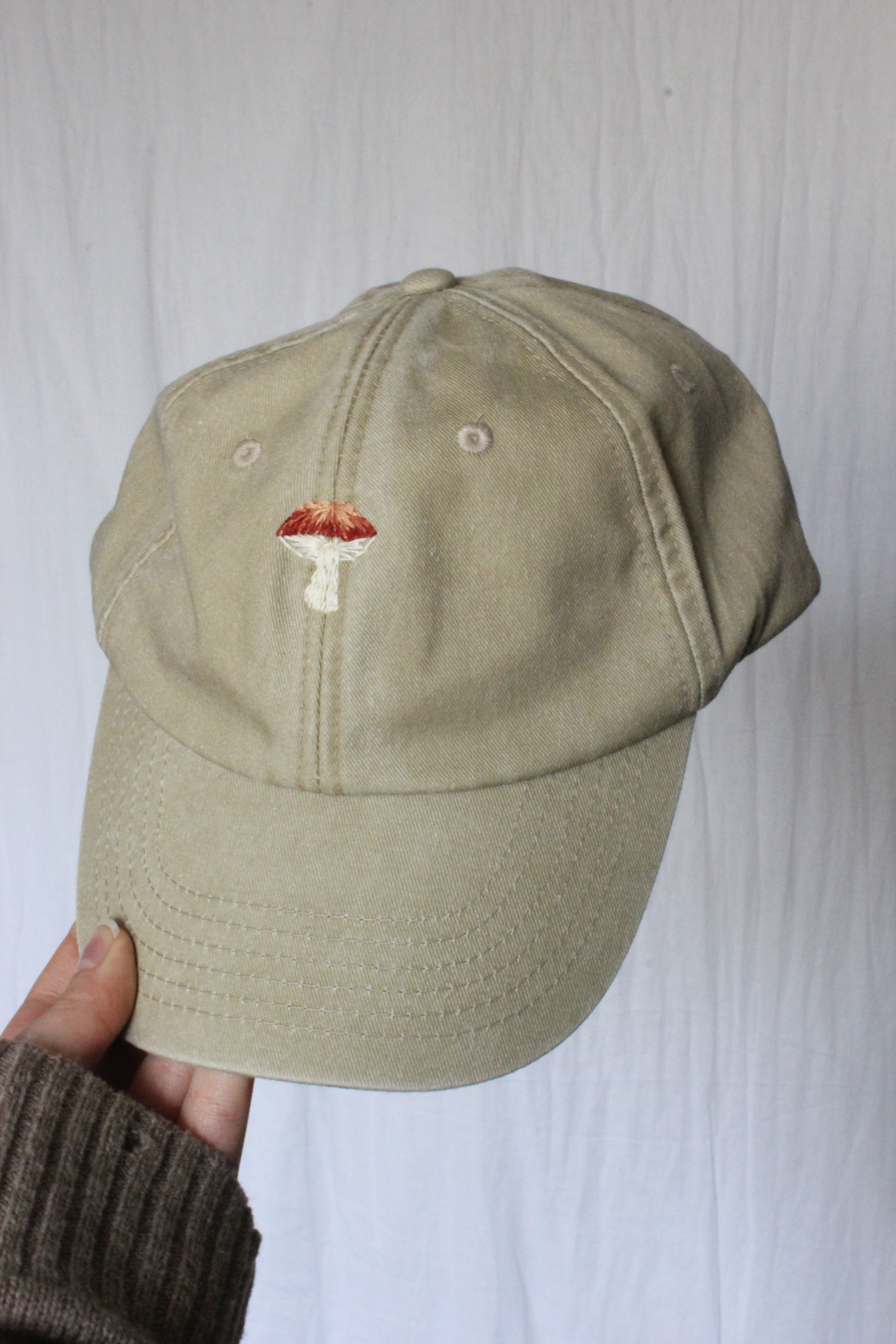 Mushroom Embroidered Cap - Ready to Ship