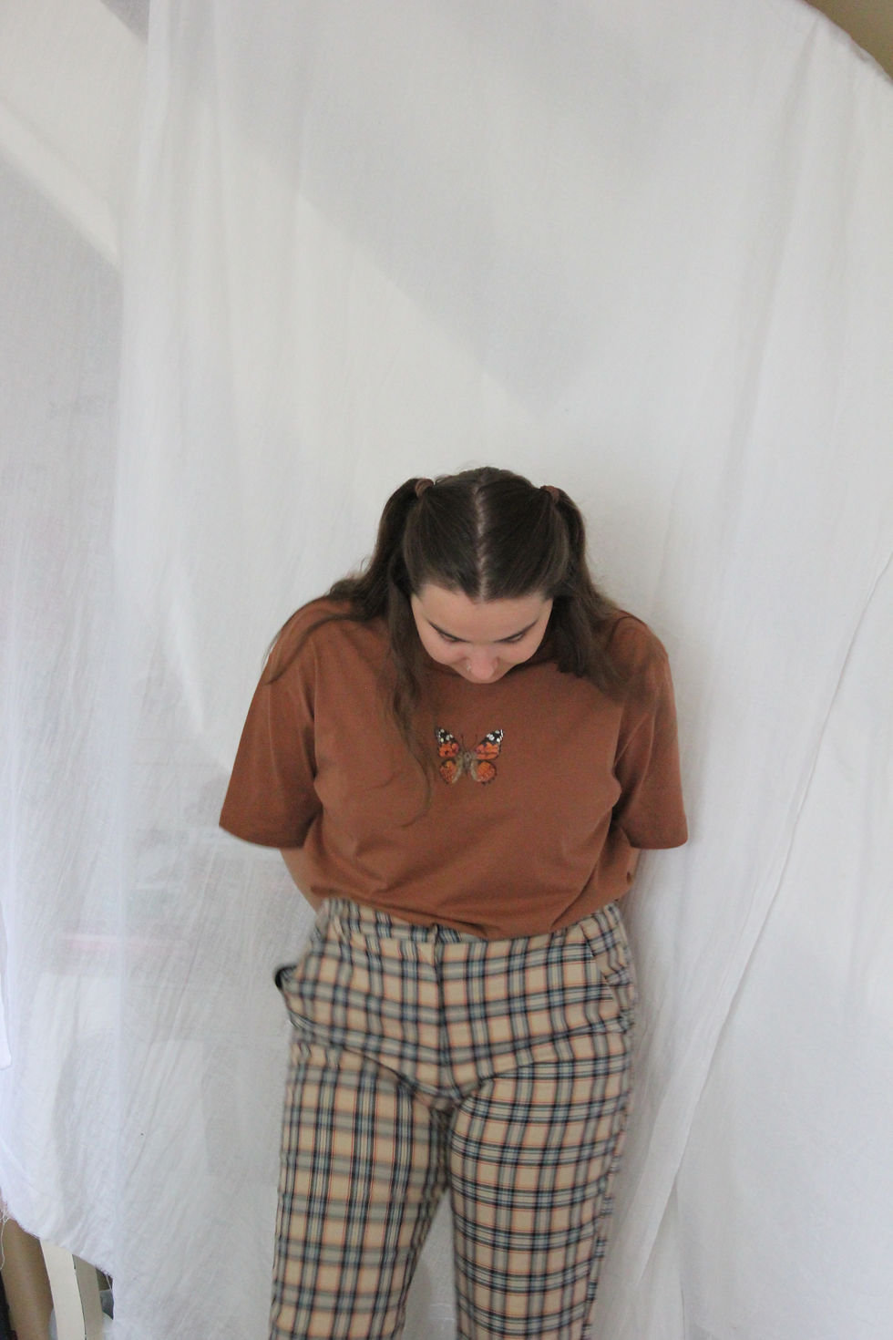 Thumbnail: "Painted Lady" Butterfly Hand Painted T-shirt - Ready to Ship