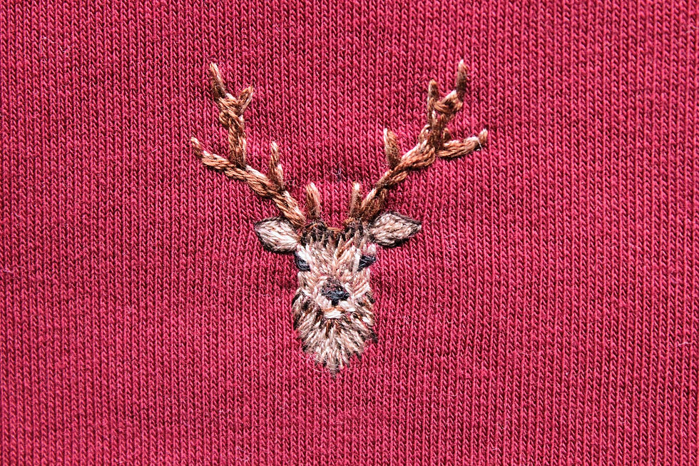 Thumbnail: Reindeer Embroidered Christmas Jumper - Ready to Ship