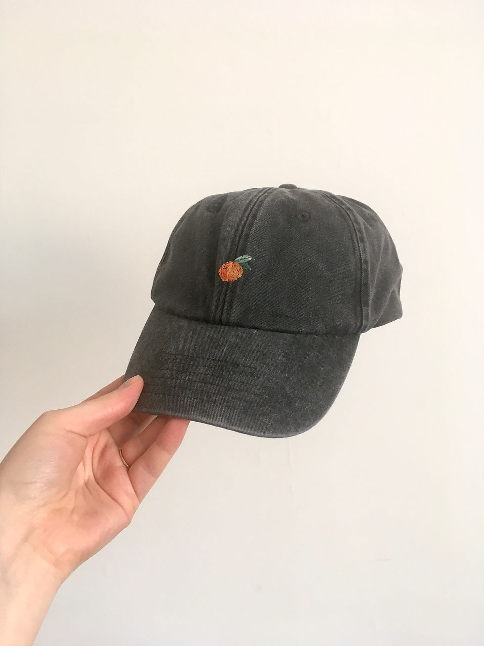 Thumbnail: Orange Embroidered Cap - Ready to Ship