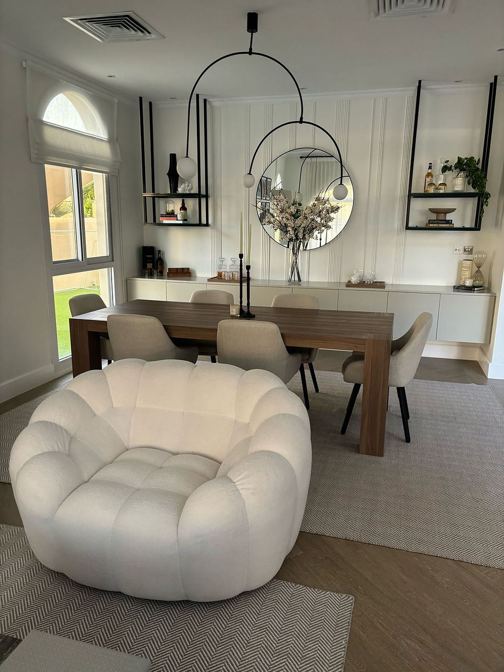 Thumbnail: Boucle Fabric Bubble Chair in Dubai