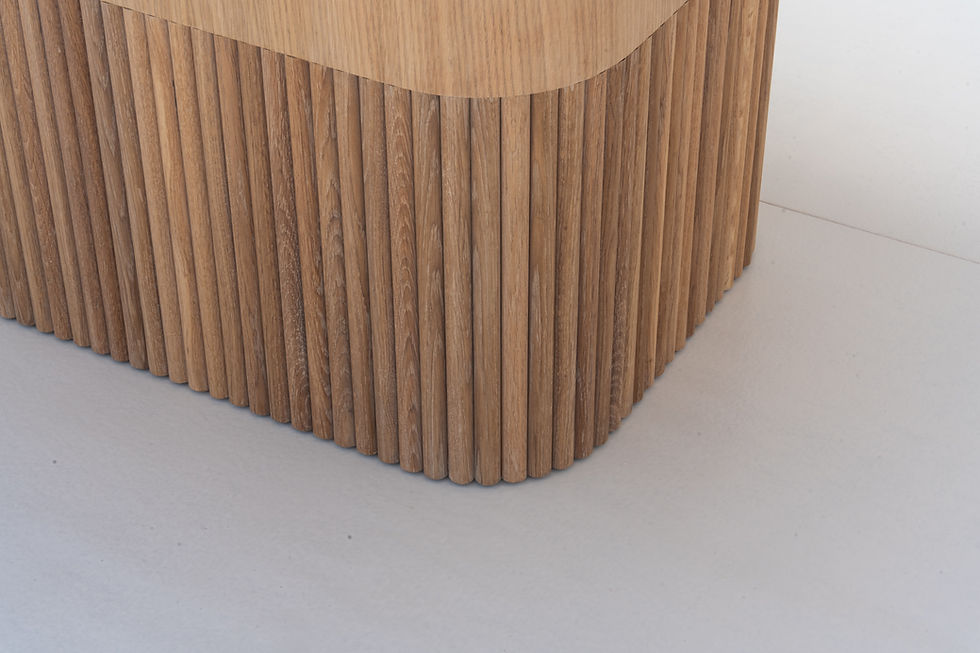 Thumbnail: Nara Fluted Oak Dining Table