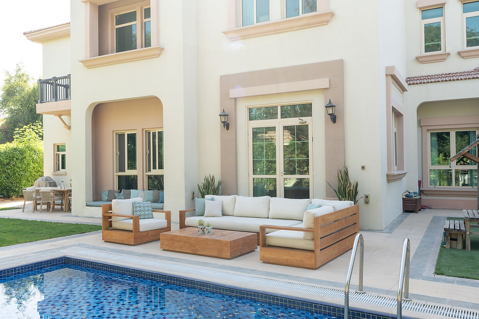 Thumbnail: Outdoor Teak L Shaped Sofa in Dubai