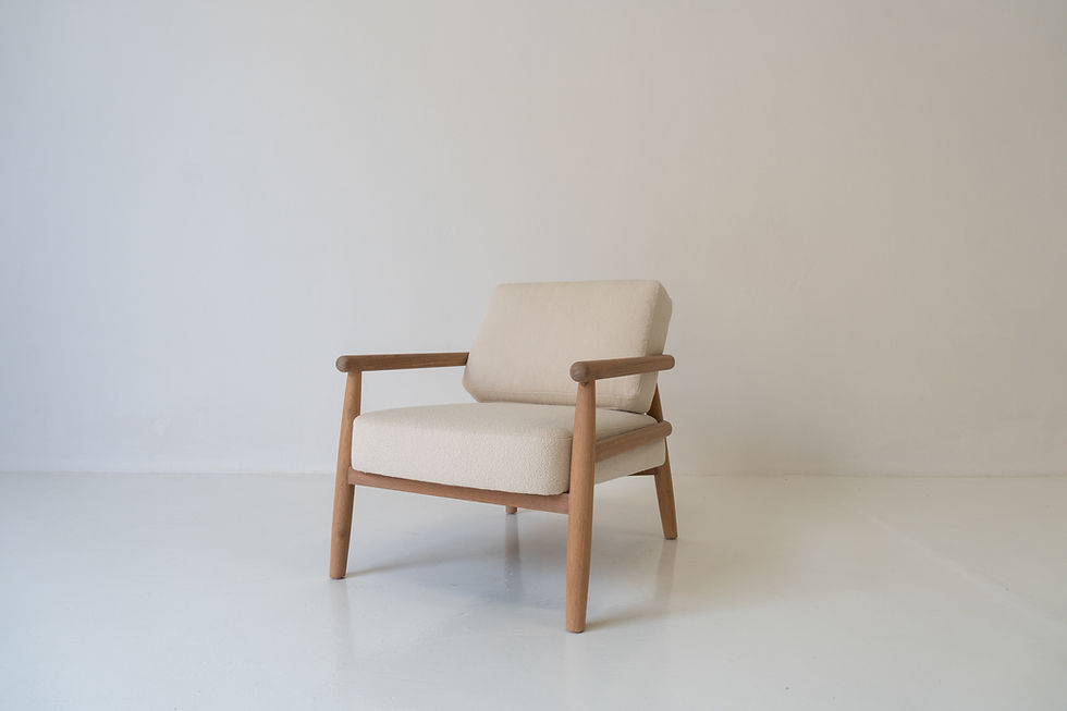 Hudson Oak Lounge Chair in solid oak