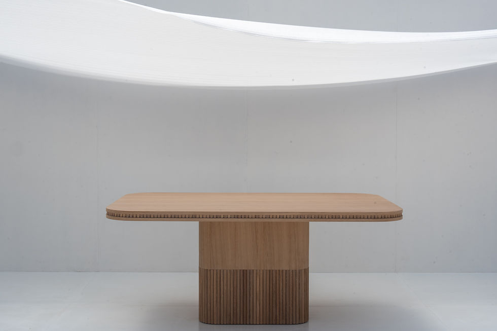 Thumbnail: Nara Fluted Oak Dining Table