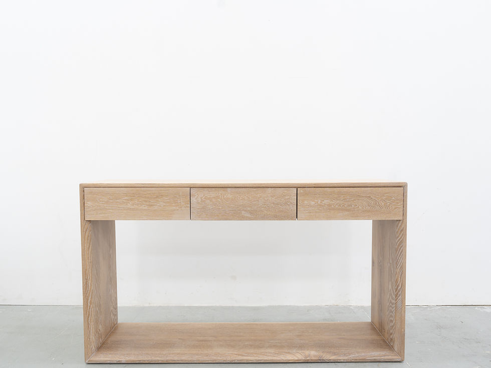 Thumbnail: whitewashed oak wood console table in Dubai
