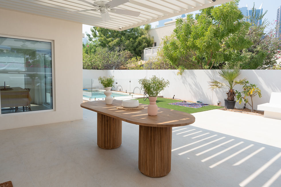 Oval Outdoor Teak Dining Table in Dubai