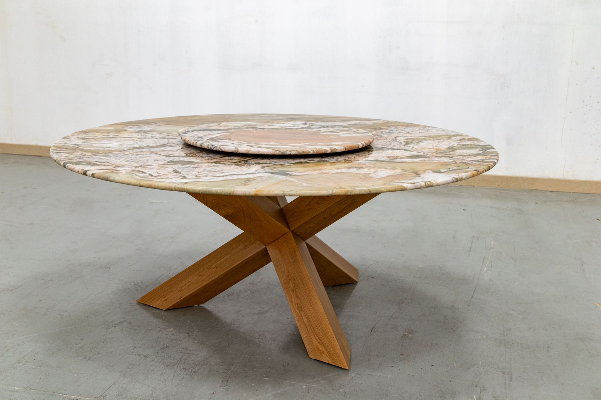 Eden Marble Lazy Susan Dining Table