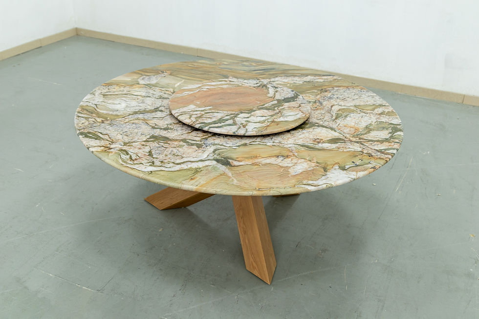 Thumbnail: Eden Marble Lazy Susan Dining Table