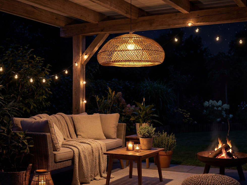 Thumbnail: Oasis Dome Rattan Pendant Light in Dubai