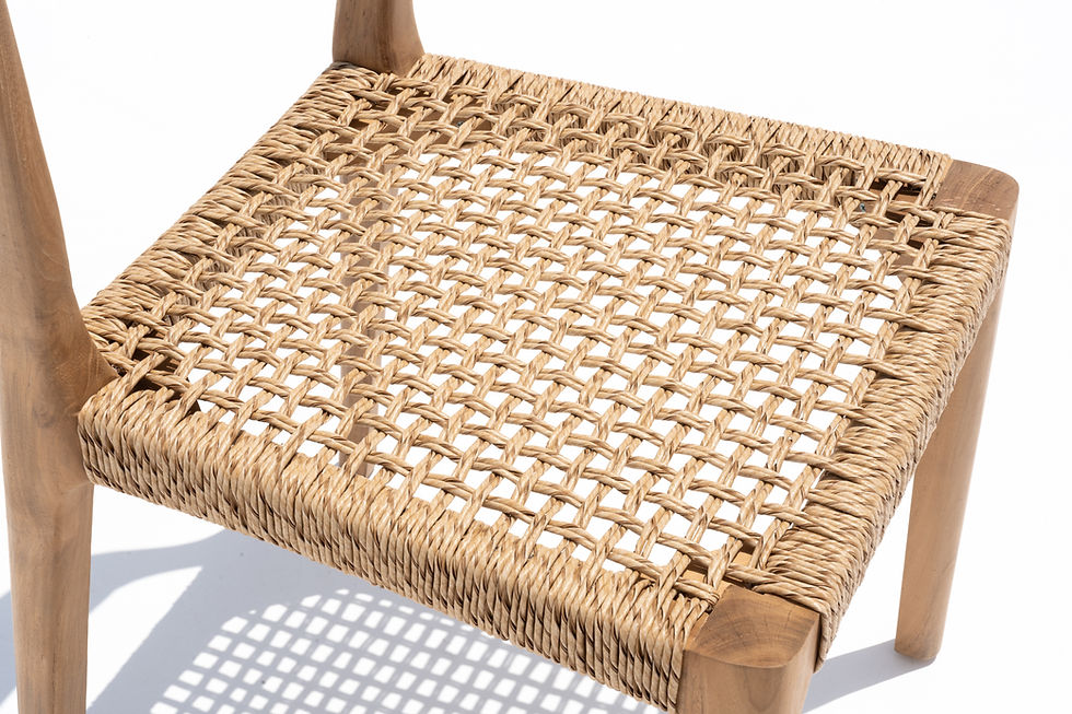 Thumbnail: Kaia Teak Woven Dining Chair
