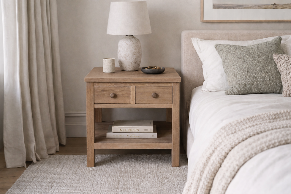 Hamptons Oak Bedside Table in Dubai