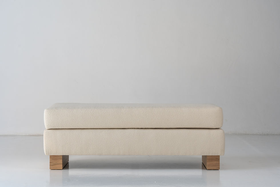 Thumbnail: Vara Bouclé Upholstered Bench in Dubai