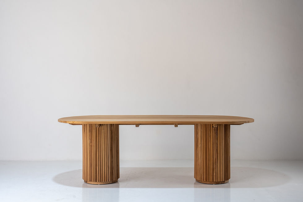 Oval Outdoor Teak Dining Table in Dubai