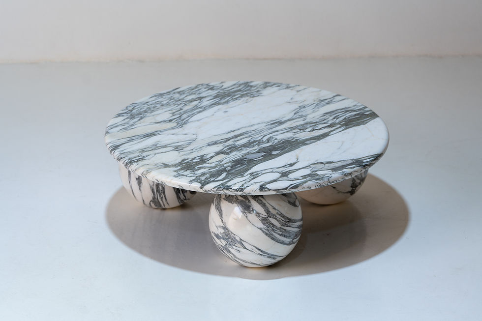 Thumbnail: Arabescato marble coffee table in dubai