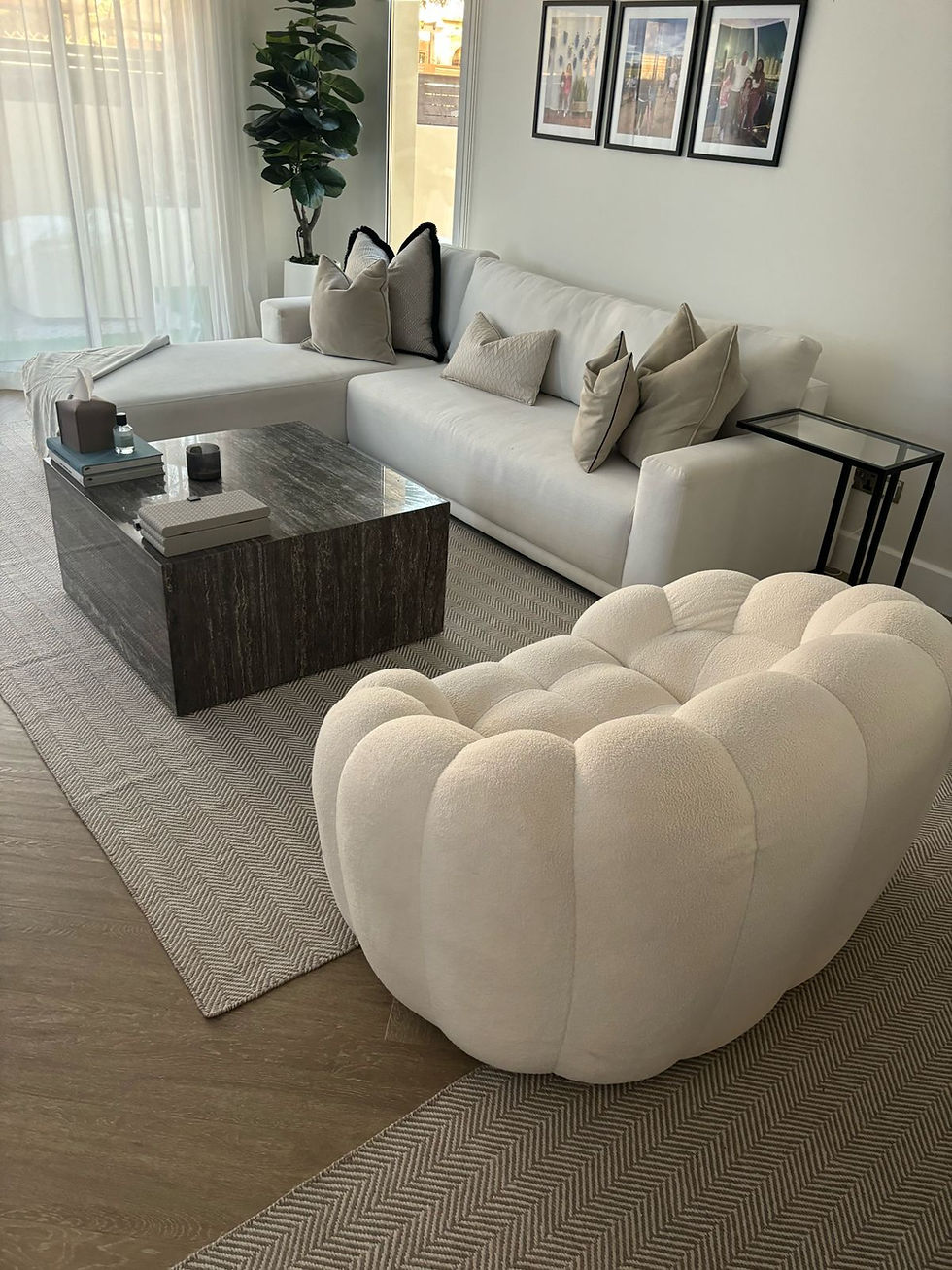 Thumbnail: Boucle Fabric Bubble Chair in Dubai