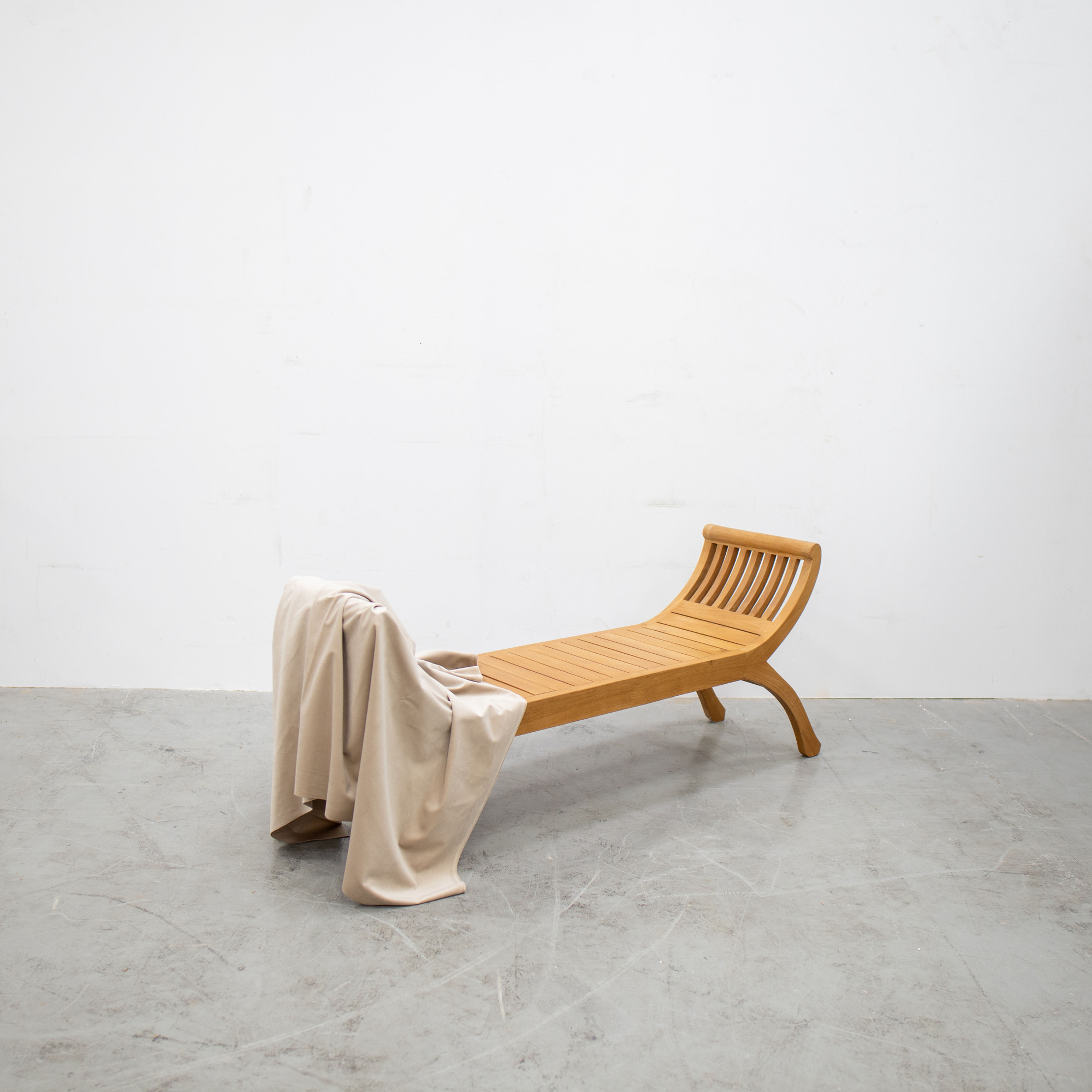 Curved Teak Bench in Dubai by Adams Furniture