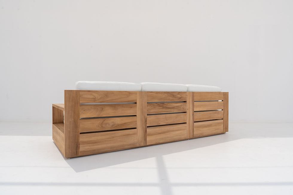 Thumbnail: Malaga 3 Seater Teak Outdoor Sofa