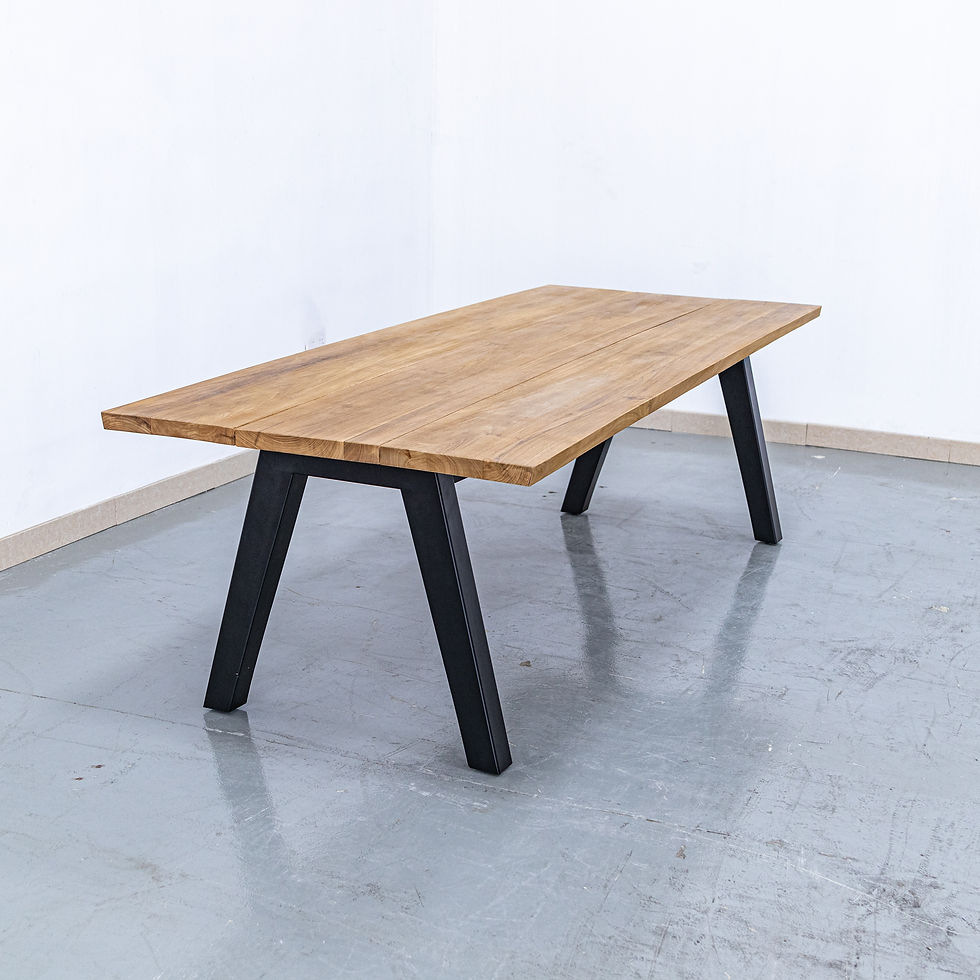 Teak Slab Dining Table in Dubai