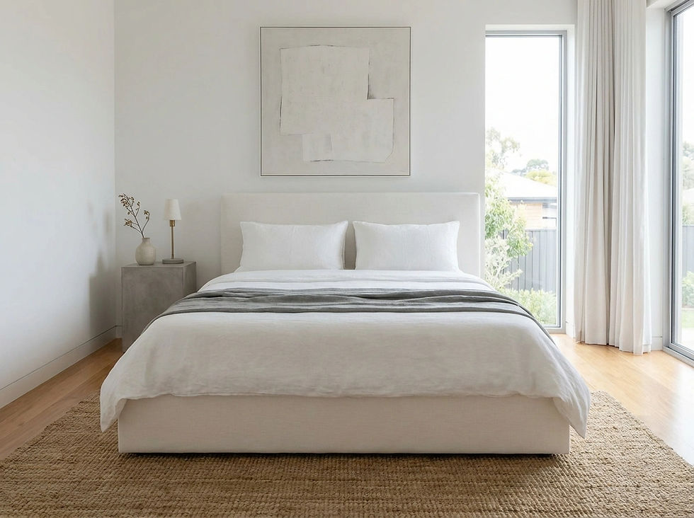 Minimalist Upholstered bed in dubai