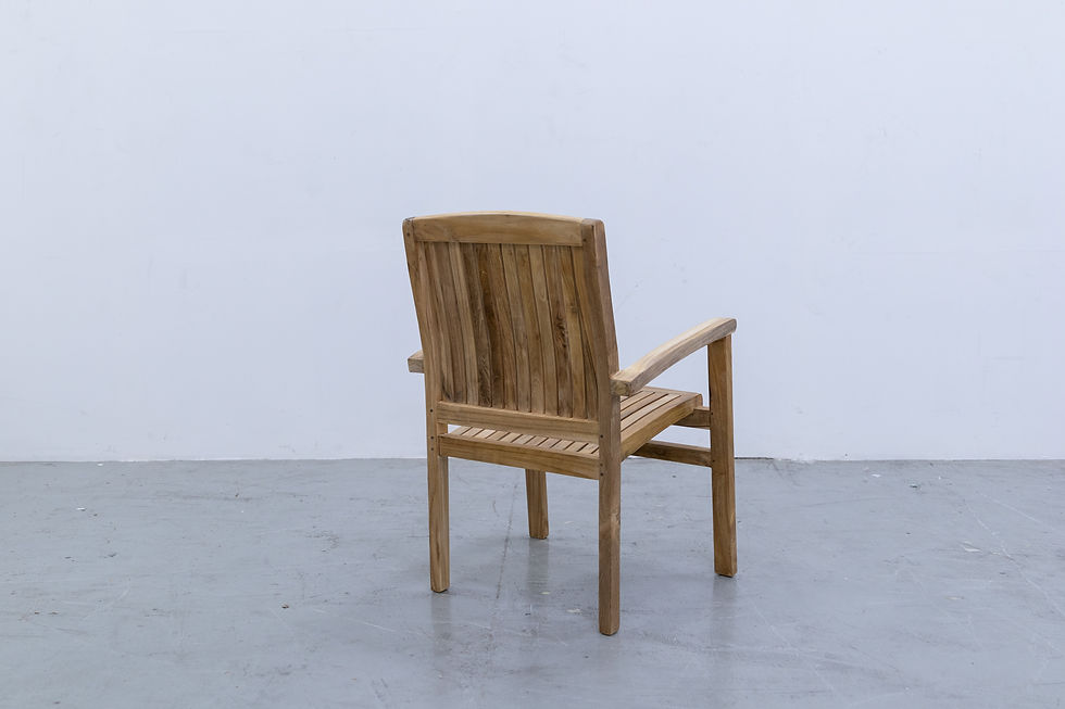 Thumbnail: Melborne Teak Stacking Chair