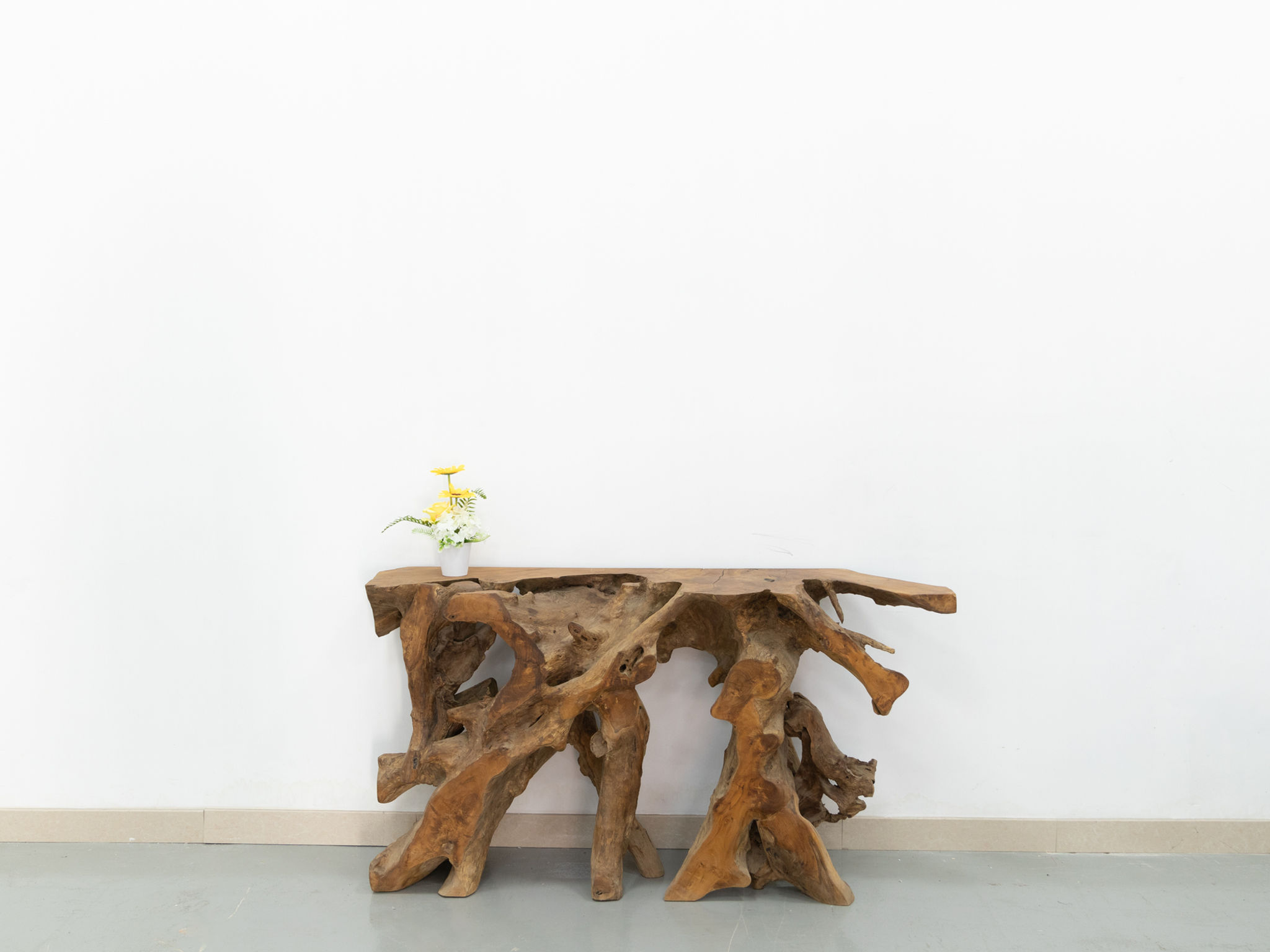 Teak root console table in dubai