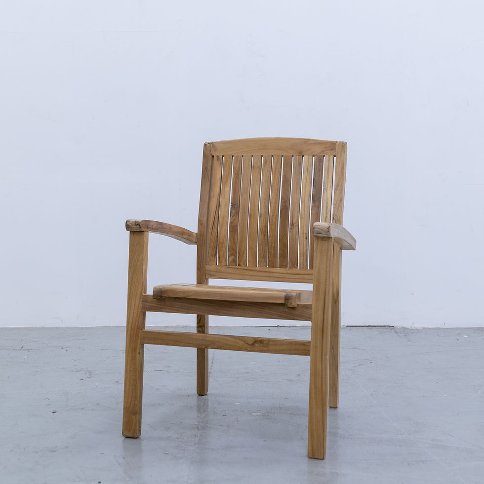 Thumbnail: Melborne Teak Stacking Chair