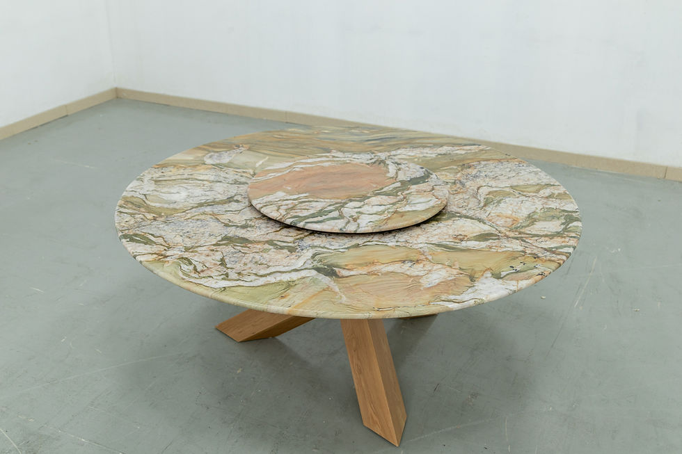 Thumbnail: Eden Marble Lazy Susan Dining Table