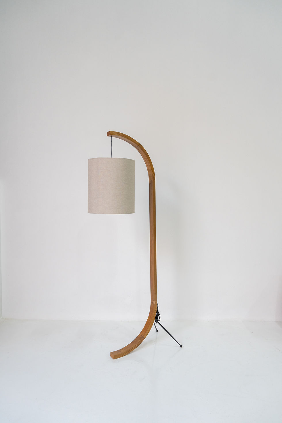 Thumbnail: Minimal wood arc floor lamp – lamps in Dubai