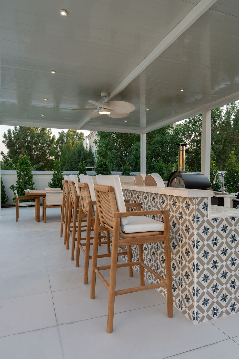 Thumbnail: Messina Teak & Rattan Bar Chair