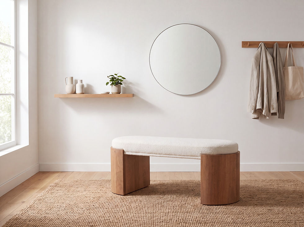 Thumbnail: Callow Oak Bouclé Bench in Dubai