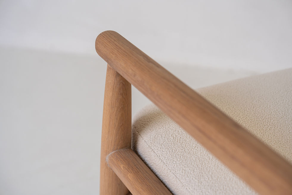 Hudson Oak Lounge Chair in solid oak
