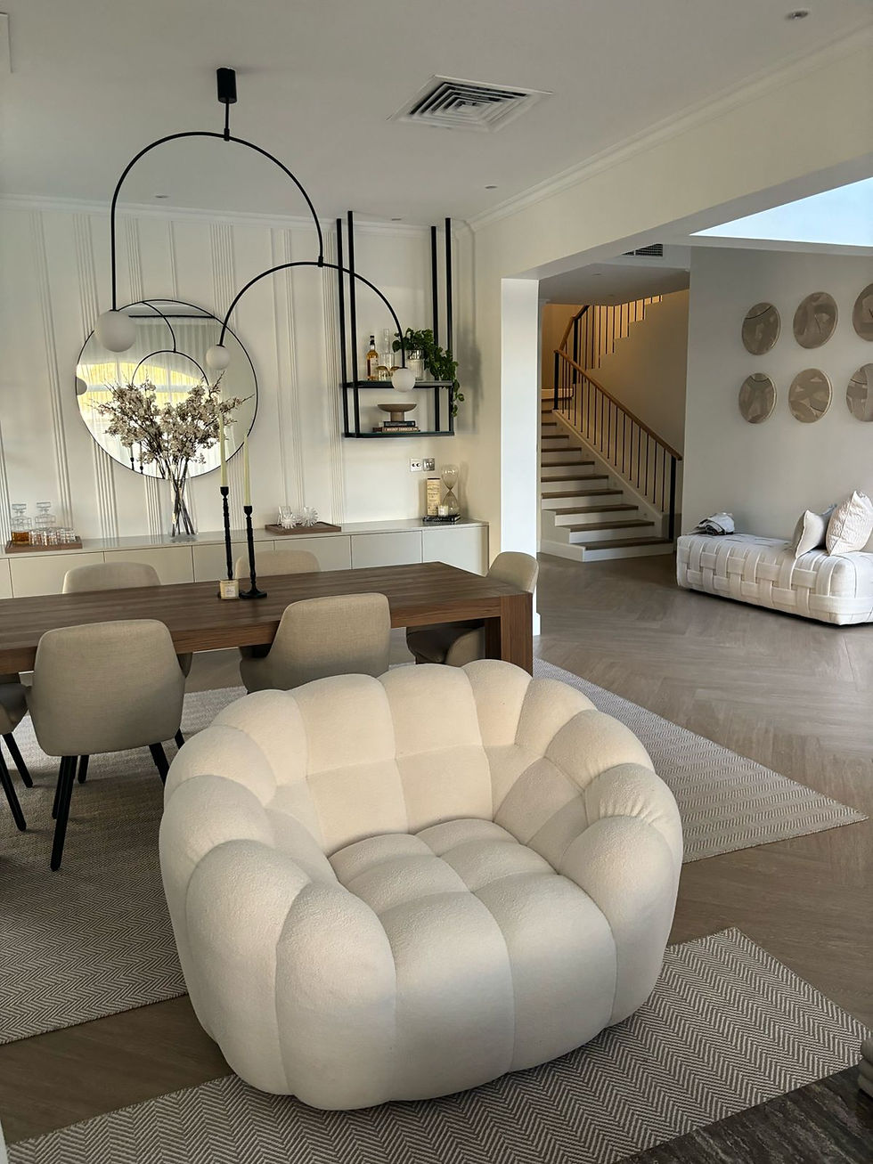 Thumbnail: Boucle Fabric Bubble Chair in Dubai