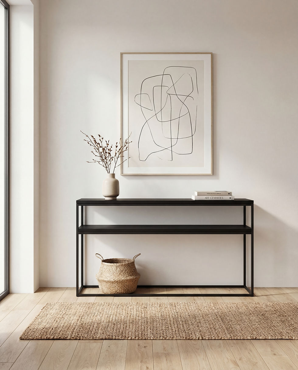Thumbnail: Ebonized oak console table UAE made by Adams Furniture