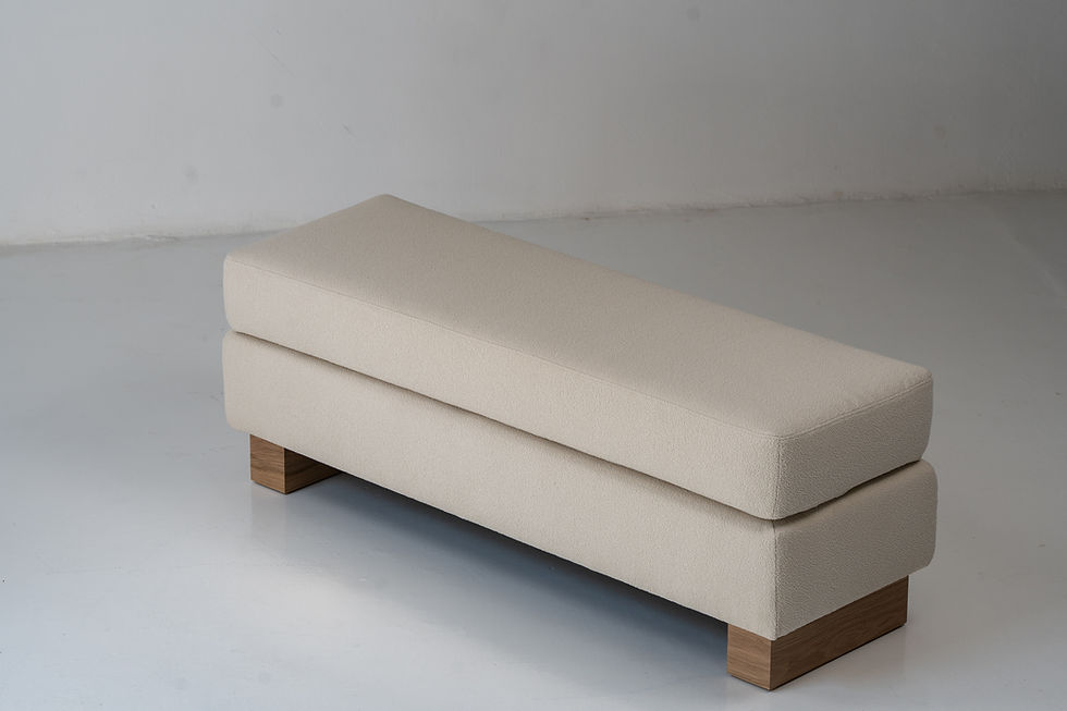 Thumbnail: Vara Bouclé Upholstered Bench in Dubai