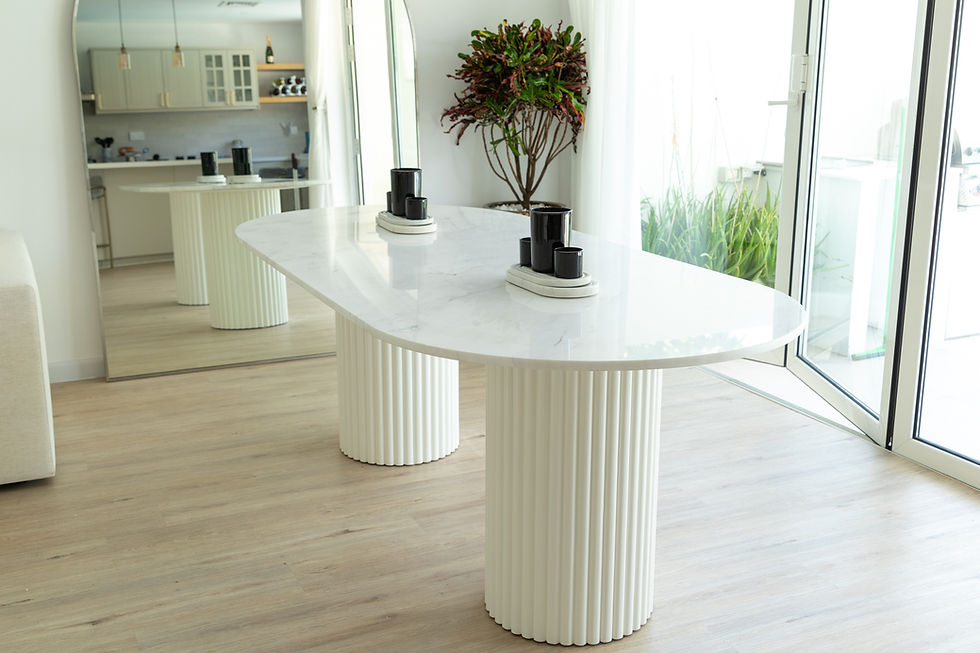 Oval Marble Dining Table