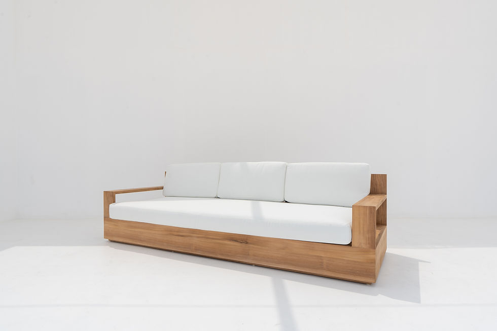 Thumbnail: Malaga 3 Seater Teak Outdoor Sofa