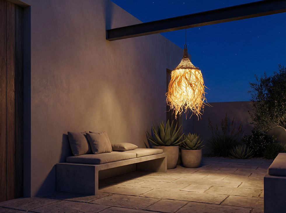 Thumbnail: Palm Tassel Rattan Pendant Light in Dubai