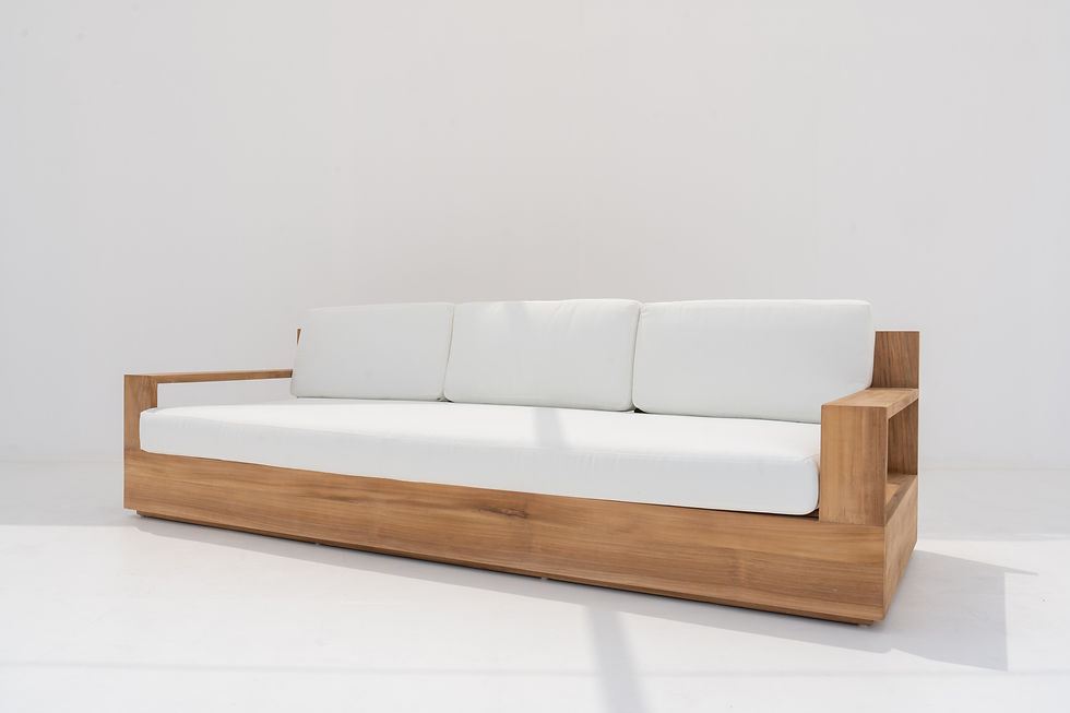 Malaga 3 Seater Teak Outdoor Sofa