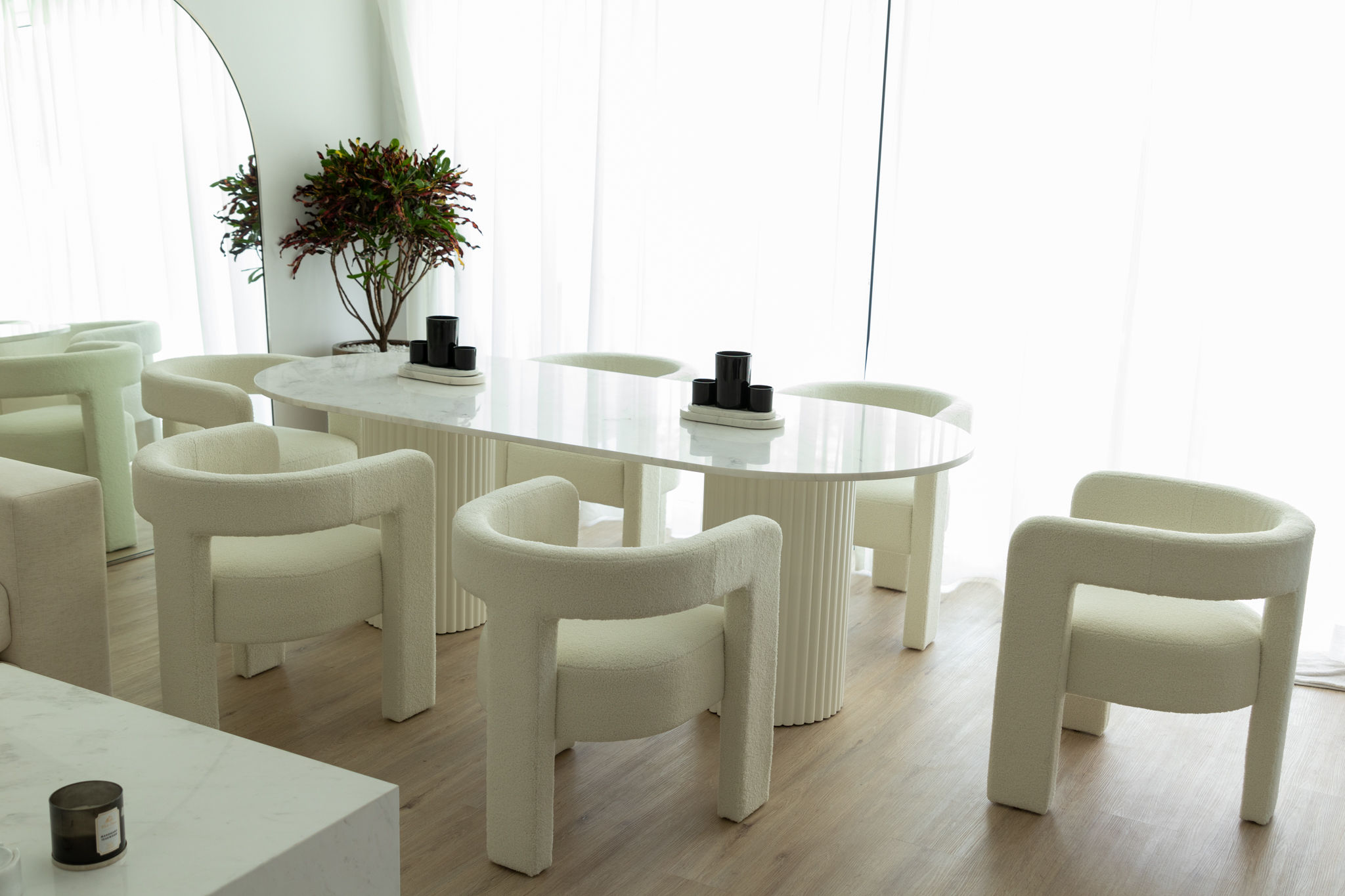 Boucle Dining Chairs in Dubai